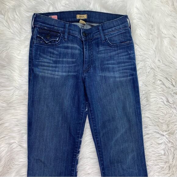 True Religion Women's Becca Midrise Bootcut Blue Size 26 Distressed - Picture 2 of 14